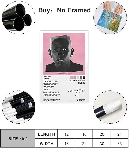 NEWSINTE IGOR Music Album Cover Posters Canvas Poster Bedroom Decor Landscape Office Room Decor Gift Unframe:12x18inch(30x45cm)