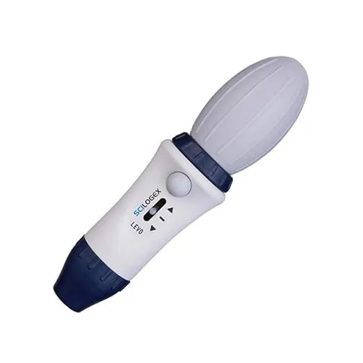 Scilogex SCI-Pet Manual Pipette Filler - Use with 1-100ml Serological Pipettes - 1 Year Warranty - Blue