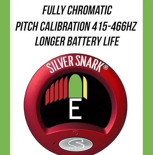 SNARK 2 Clip-on All Instrument Tuner-Red/Silver (SILRED)