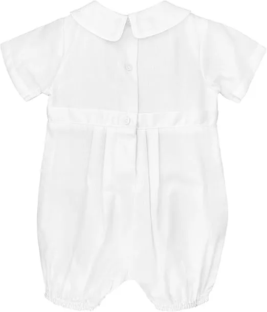 Baby Boys' Pique Christening Knicker, White