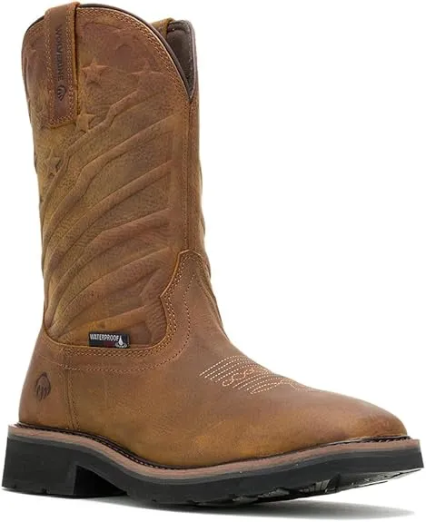WOLVERINE Men's Rancher Flag Lx Square Toe Wellington Construction Boot