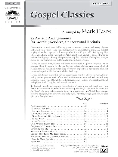 Gospel Classics: 12 Artistic Arrangements for Worship Services, Concerts and Recitals (Sacred Performer Collections)