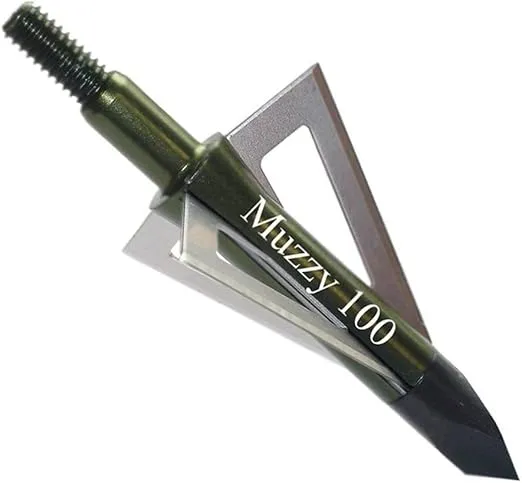 Muzzy Bowhunting 3 Blade Archery Arrow Broadhead 100 or 125 Grain - 6 Pack