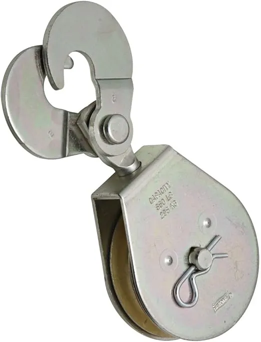 National Hardware N229-013 3217BC Scissor Hook Single Pulley in Zinc plated