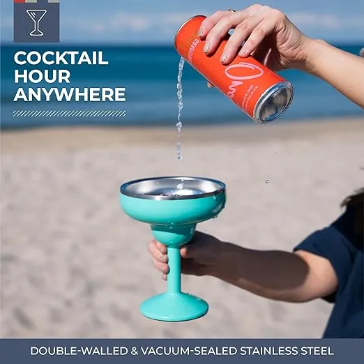 ORCA Rita | Temperature Insulated, Stainless Steel Margarita Glass, Lidded Tumbler for Cocktails, Wine & Cold Drinks