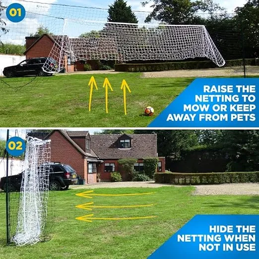 Soccer Goal Net & Soccer Backstop Net with Rebounder - Soccer Nets for Backyard All in One