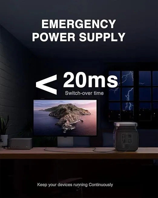 GROWATT Infinity 1300 Portable Power Station, 1800W Electric Solar Generator,1382Wh LiFePO4 Battery, 14 Outlets for Home Backup, Power Outages,Outdoor Camping (Solar Panel Optional)