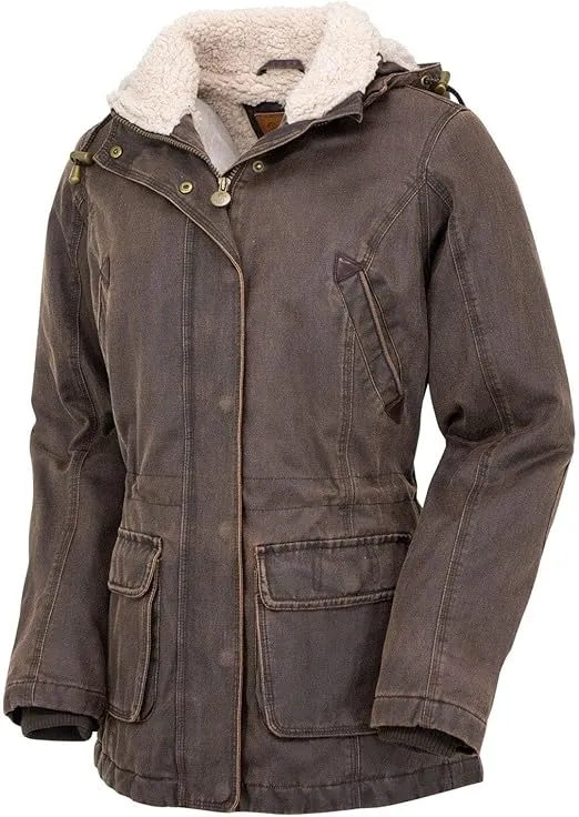 OUTBACK TRADING Women's 2864 Woodbury Vintage Canyonland Outdoor Casual Water Resistant Jacket with Removable Hood