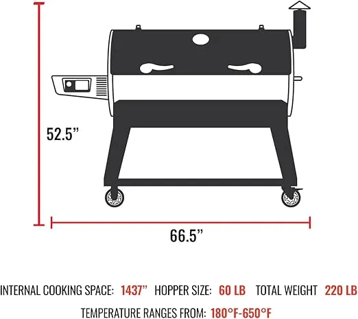 recteq Flagship XL 1400 Pellet Smoker Grill, Wi-Fi-Enabled Electric Pellet Grills, Outdoor Grills & Smokers, BBQ Grill, 1437 Sq. in. Cooking Space, Flagship XL 1400 + Grilling Essentials