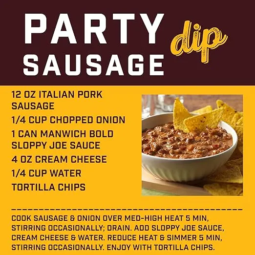 Manwich Sloppy Joe Sauce, Bold Flavor, Canned Sauce, 16 Oz(Pack of 12)