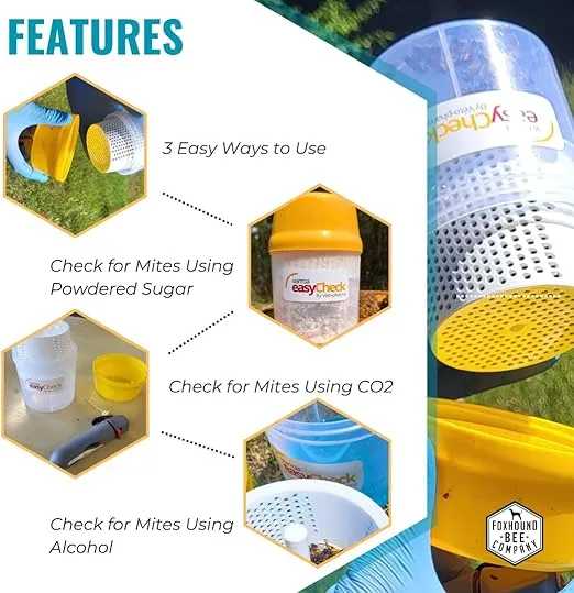 Varroa Easy Check Mite Tester - The #1 Mite Checker Among Beekeepers for Accurately Testing Mite Counts