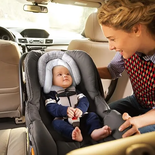 Munchkin Brica XtraGuard Car Seat Head Support for Baby, Includes Strap Covers and Silver-Ion Technology, Dots