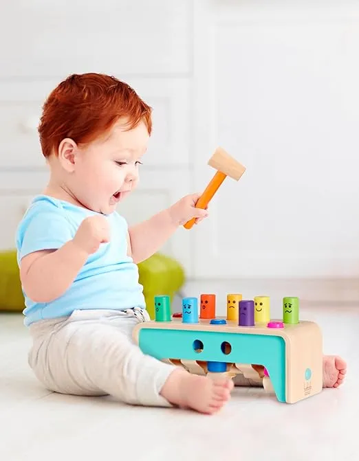 Battat – Wooden Hammer Toy For Kids, Toddlers – Pounding Bench With Pegs And Mallet – Colorful Developmental Toy – Pound & Count Bench – 1 Year + – Pound & Count Bench