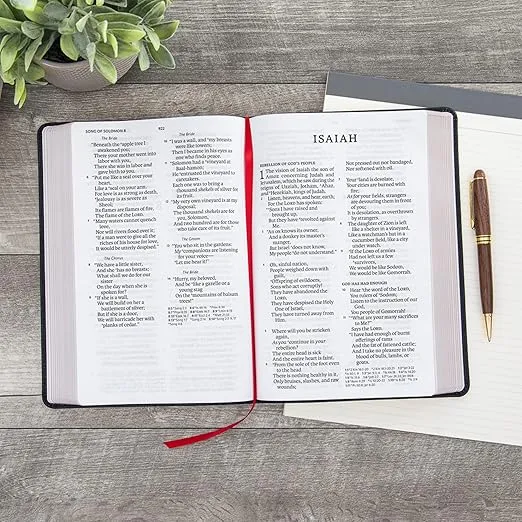 NASB Super Giant Print Reference Bible, Black Genuine Leather, Red Letter, Presentation Page, Cross-References, Full-Color Maps, Easy-to-Read Bible Karmina Type