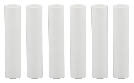 Creative Hobbies® 4" White Plastic Candle Covers Sleeves Chandelier Socket Covers ~ 4 Inch Candelabra Base | Set of 6