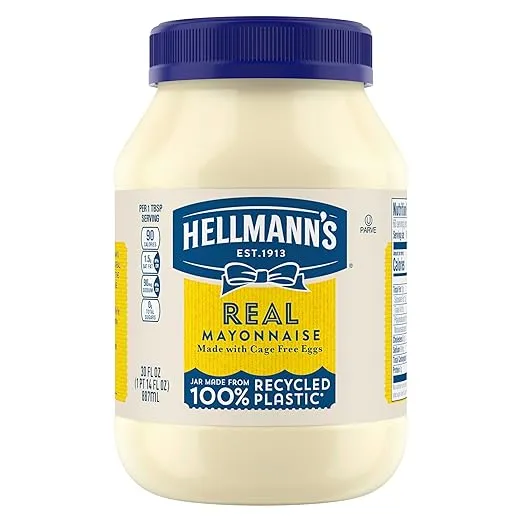 Hellmann's Mayonnaise Real Mayo 1 ct For A Creamy Sandwich Spread or Condiment Rich in Omega-3 ALA, Gluten Free 30 oz