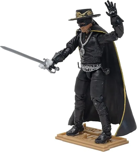 Boss Fight Studio Hero H.A.C.K.S. Alejandro Murrieta, Zorro’s Protégé Action Figure – Highly Articulated Collectible Figurine with Accessories Including Hat, Cape, Sword, Whip, & Display Stand – 1:18