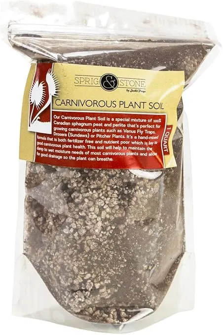 Sprig & Stone Josh's Frogs Carnivorous Plant Soil - Venus Fly Traps/Pitchers/Sundews (1 Quart)