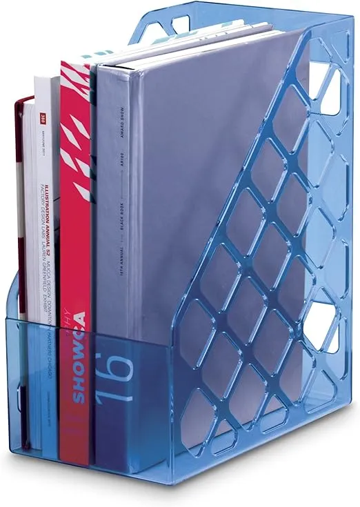 Officemate Blue Glacier Large Magazine File