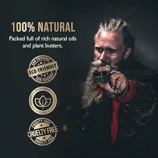 The Beard Struggle Warrior’s Beard Butter Asgardian Secret - Gold Collection - Handcrafted with Non-Greasy Low-Hold Formula, Luxurious Cologne-Grade Fragrances - 50g / 1.76 US. oz. Warrior-Glass Jar