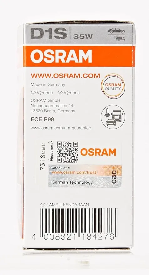 Osram Xenarc 66140 D1S 35W Xenon Headlight HID Bulb