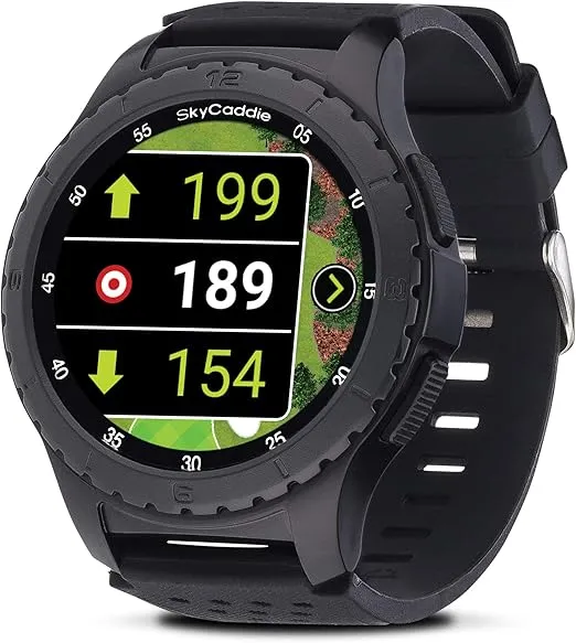 SkyCaddie LX5, GPS Golf Watch with Touchscreen Display and HD Color CourseView Maps, Black, Small