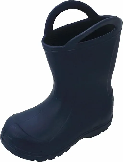 BEARPAW Toddler Rain Boots, Waterproof Rubber Kids Rainboot, Girls/Boys Light Water Shoes for Muddy Park/Hiking
