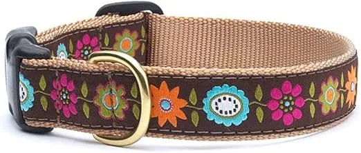 Up Country Bella Floral Pattern Dog Collar, X-Large (18 To 24 Inches) 1 Inch Wide Width