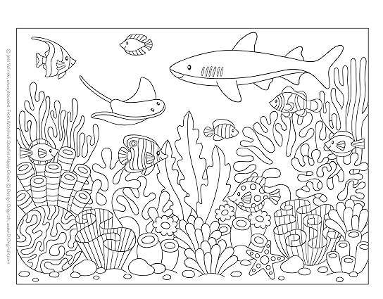 Notebook Doodles Happy Ocean: Coloring & Activity Book (Design Originals) 32 Designs of Whales, Dolphins, and More - Beginner-Friendly Inspiring Art Activities for Tweens, on Thick Perforated Paper