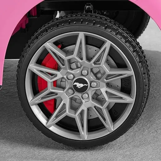 Best Choice Products Kids 12V Electric Ride On Car Officially Licensed Ford Mustang w/Parent Control, LED Lights, 2 Speeds, Bluetooth - Pink