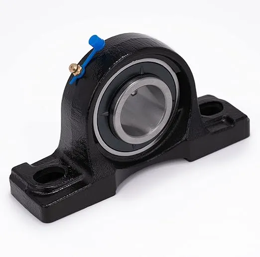 XIKE 2 Pcs UCP207-22 Bore 1-3/8" Pillow Block Mounted Ball Bearings, Solid Cast Iron Base and Self Aligning Chrome Steel Sealed Bearings.