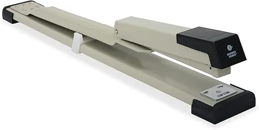 Business Source 62827 Stapler Long Reach 20 Sht Cap Putty/Gray/Black