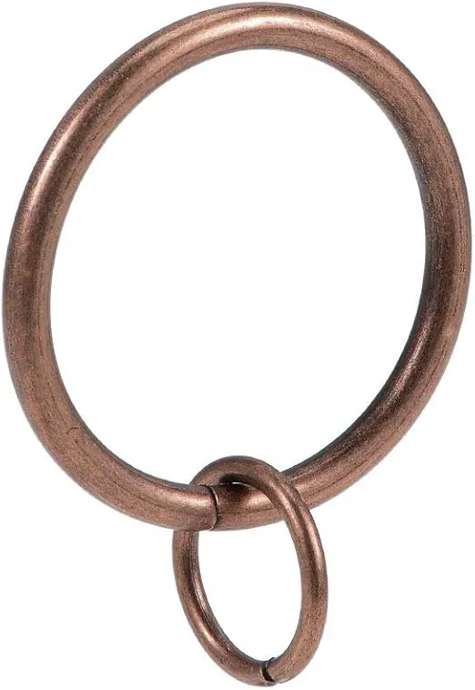 uxcell Curtain Ring Metal 32mm Inner Dia Drapery Ring for Curtain Rods Copper 28 Pcs