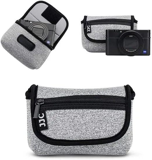 JJC Compact Camera Case Travel Pouch Sleeve for Sony ZV-1 II ZV1II ZV1F ZV-1F ZV1 RX100 VII VI VA Canon G7X G5X G9X SX740 Olympus TG-7 TG-6 TG-5 TG-4 Fujifilm XP130 XP140 XP90 Ricoh GR III II & More
