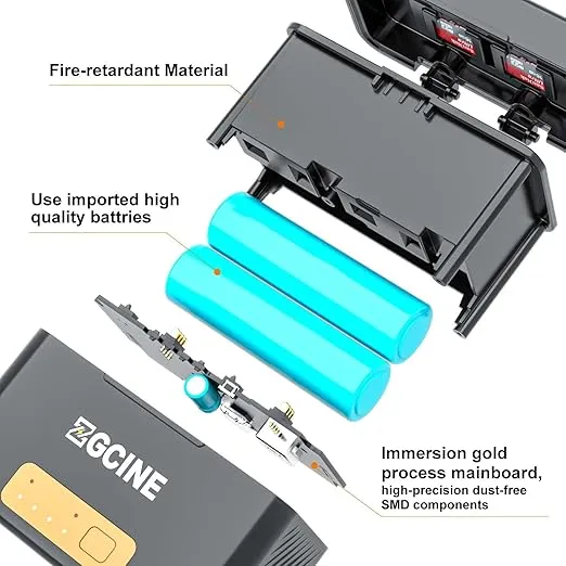 ZGCINE NP-BX1 Battery (2-Pack) with Rapid Dual Charger Case Build-in Battery for Sony ZV-1, Cyber-Shot DSC-RX100, DSC-RX100 II/III/M4/M5/M6/M7/IV/V/VI/VII/VA, DSC-RX100M II, HDR-CX405, Model: PS-BX-1