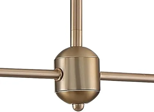 Crystorama Keenan 4 Light Vibrant Gold Linear Chandelier