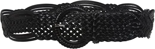 beltiscool 2" (50 mm) Genuine Leather Braided Woven Belt