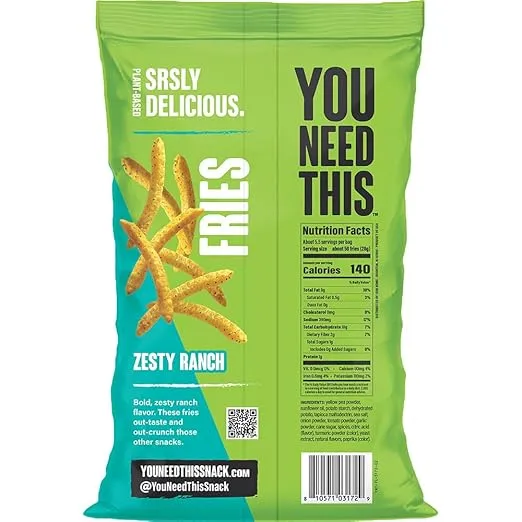 YOU NEED THIS Zesty Ranch Fries - 5.5 OZ (Pack of 1)