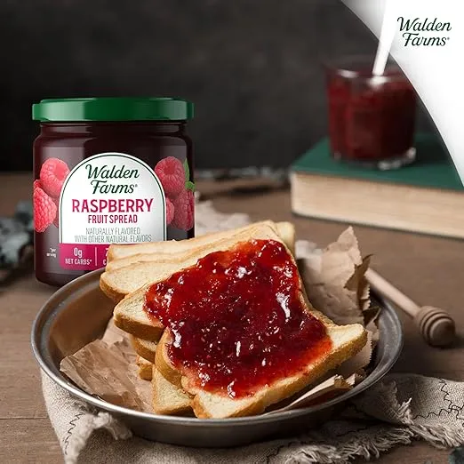 Walden Farms Strawberry Fruit Spread, Natural Sugar Free Jam, Thick and Delicious Breakfast, Snack, or Dessert Topping, No Fat or Calories, 12-oz Jar