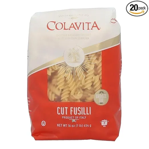 Colavita Pasta - Cut Fusilli, 1 Pound - Pack of 20
