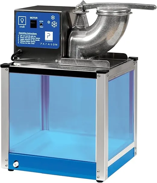 Paragon - Manufactured Fun Arctic Blast SNO Cone Machine for Professional Concessionaires Requiring Commercial Heavy Duty Snow Cone Equipment 1/3 Horse Power 792 Watts, Blue