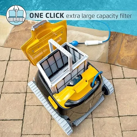 Dolphin Triton PS Automatic Robotic Pool Vacuum Cleaner, Always Cleaning, Never Charging, with Scrubber Brush, Ideal for In-Ground Pools up to 50 FT in Length