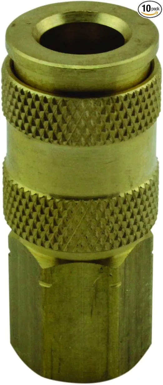 Milton 766 HI-Flo V-Style 'A,M,V' 3/8" FNPT Brass Body, Box of 10