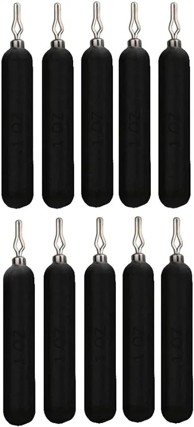 Reaction Tackle Lead Drop Shot Weights - Saltwater and Freshwater Dropshot Fishing Sinkers - Skinny Pencil Shaped Lead Weight - Snagless Sinker Rig Fishing Weights for Bass Fishing Lures or Other Fish
