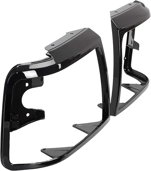 HECASA Headlight Bezels Trim Black Compatible with 1992-1996 Ford Bronco F150 Truck 1992-1997 Ford F250 F350 F450 Truck LH&RH Pair Headlamp Door Set