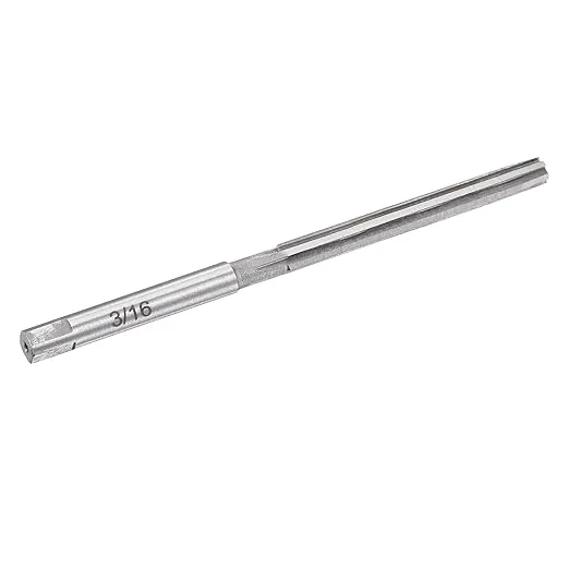 uxcell 3/16" Hand Reamer H8 Accuracy Alloy Tool Steel 6 Flutes Straight Shank Milling Cutter Tool