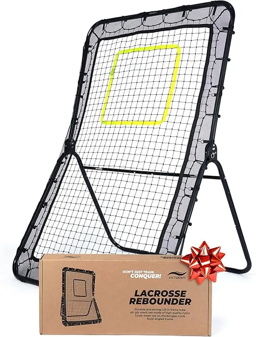 Victorem Lacrosse Rebounder for Backyard - 6x4 Ft. Lacrosse Bounce Back Net, Volleyball Rebounder, Pitch Back Baseball Rebounder fits for Volleyball, Tennis and Softball Training