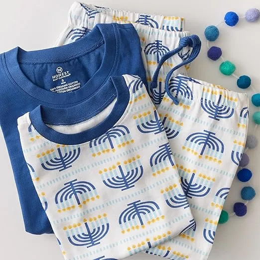 HonestBaby Family Matching Holiday Pajamas Organic Cotton for Men, Women, Kids, Toddlers, Baby Boys, Girls, Unisex Pets