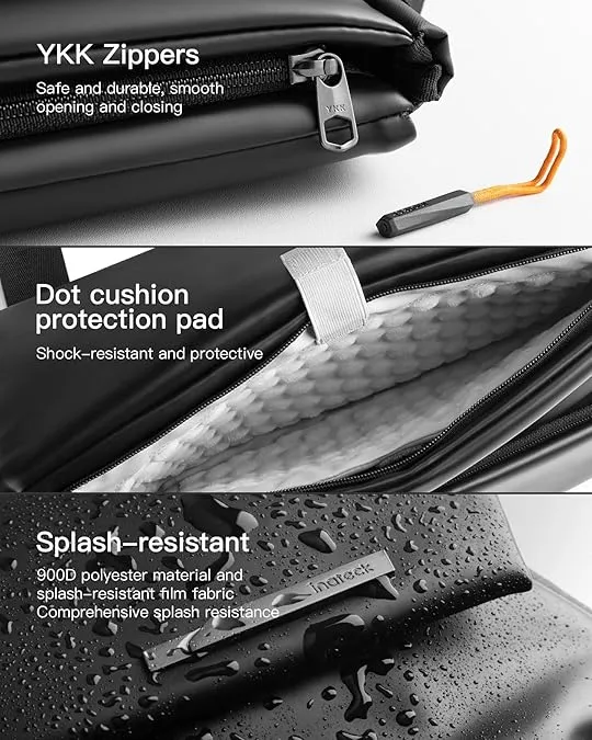 Inateck Sling Bag Compatible with 11 inch iPad Pro/Air, Trendy Crossbody Bag for Men, With Adjustable Shoulder Strap, Water-resistant Shoulder Bag for Travel, Cycling, Work, Sports, Gym