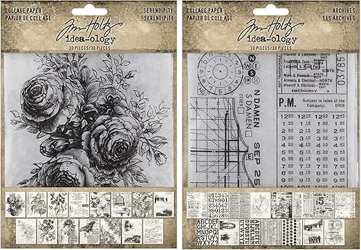 Ranger Ink Bundle - Idea-Ology - Tim Holtz - Collage Paper Archives and Serendipity - 2024 May Release th94365 and th94366